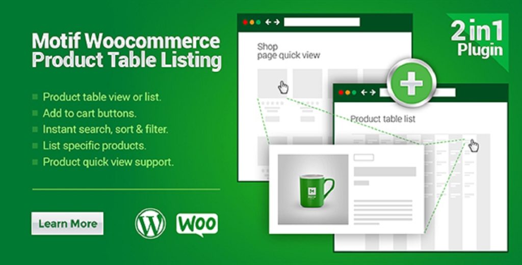WooCommerce Product Table Listing