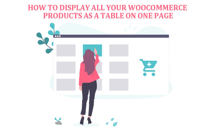 How to Display all your WooCommerce Products as a Table on One Page