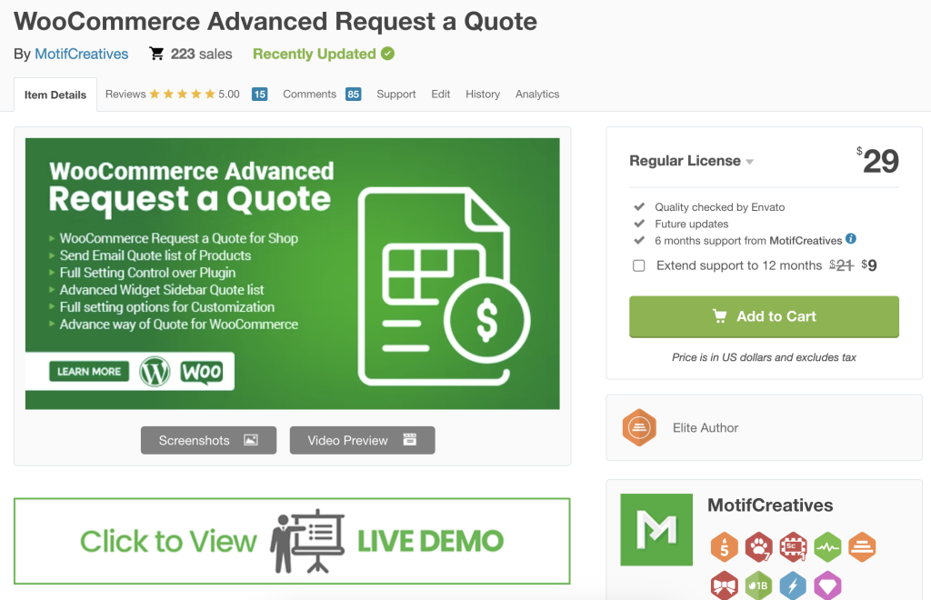 request a quote for woocommerce
