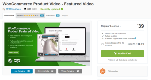 woocommerce product video