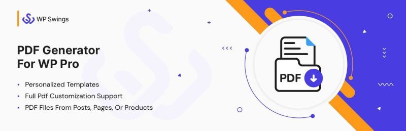 PDF Generator for WP Pro by WP Swings