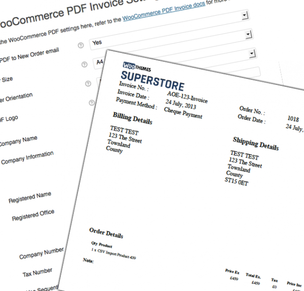 PDF Invoices for WooCommerce