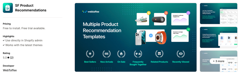 5. StoreFrog Product Recommendations